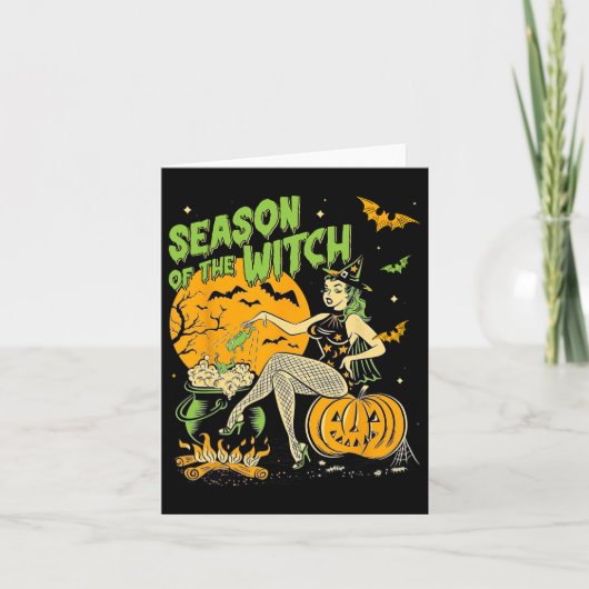 Carte De La Sorcière Halloween Samhain (Devant)