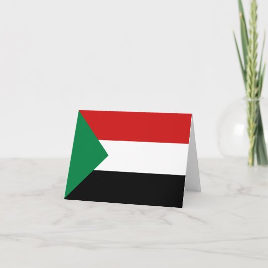Carte de la Soudan avec drapeau (Devant)