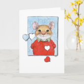 Carte de la souris Valentine Puzzle (Fleur jaune)