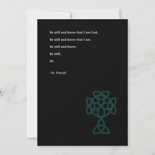 Carte de la St. Patrick avec croix celtique | Cita (Devant)