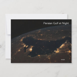 Carte De la Station spatiale Golfe Persique à la nuit, N
