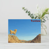 Carte de la statue de chèvre tunisienne (Debout devant)