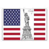 Carte de la Statue de la Liberté American Flag (Dos)