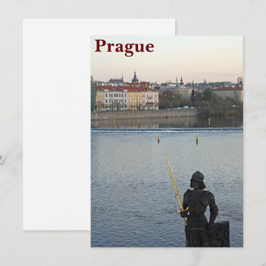 Carte de la statue de Prague (Devant / Derrière)