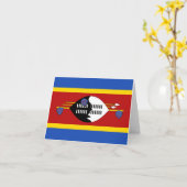 Carte de la Swaziland avec drapeau (Fleur jaune)