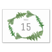 Carte de la table de remplissage d'aquarelle verte (Dos)