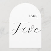 Carte de la table numéro cinq (Dos)