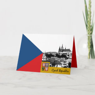 Carte de la Tchéquie, Prague & Drapeau tchèque /pa