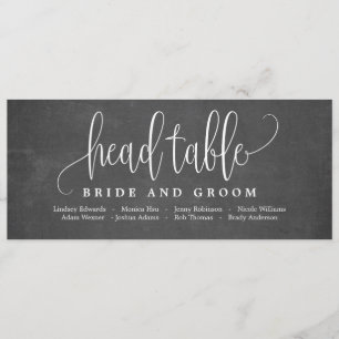 Carte de la tête de table du plan d'assise - Jolie