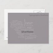 Carte de la typographie de Sheffield (Devant / Derrière)