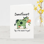 Carte de la vache qui sourit chérie (Fleur jaune)