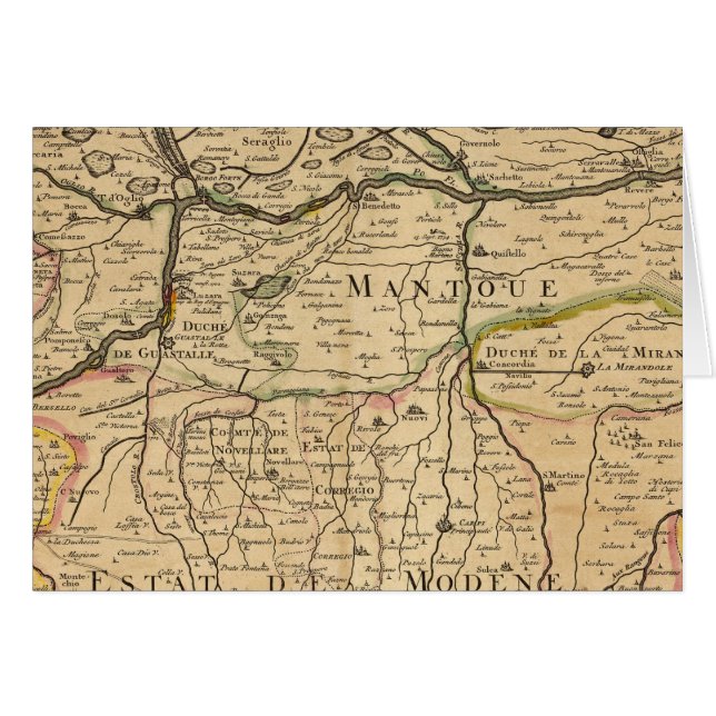 Carte de la vallée de la rivière Po (Devant horizontal)