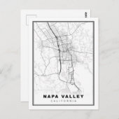 Carte de la vallée de Napa (Devant / Derrière)