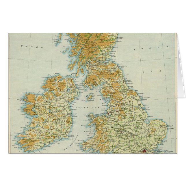Carte de la végétation et du climat des îles brita (Devant horizontal)