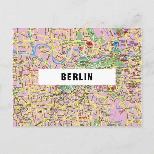 CARTE DE LA VILLE CARTES POSTALES ♥ Berlin (Devant)