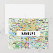 CARTE DE LA VILLE CARTES POSTCARDS ♥ Hambourg (Devant / Derrière)