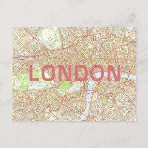 CARTE DE LA VILLE CARTES POSTCARDS ♥ Londres