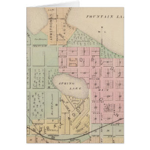 Carte de la ville d'Albert Lea, Minnesota