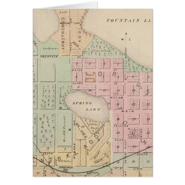 Carte de la ville d'Albert Lea, Minnesota (Devant)