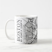 Carte de la ville de Boston | Café Mug (Gauche)