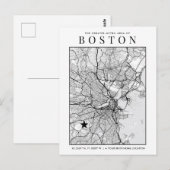 Carte de la ville de Boston + Marqueur d'emplaceme (Devant / Derrière)