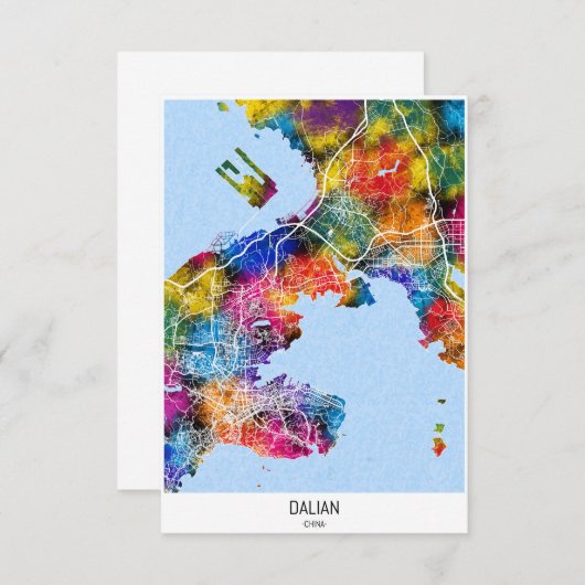 Carte de la ville de Dalian (Devant / Derrière)