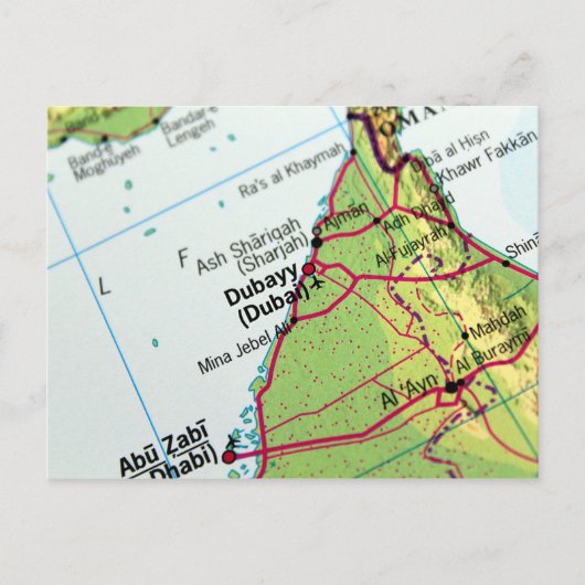 Carte de la ville de Dubaï (Devant)