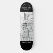 Carte de la ville de Kansas, Missouri Skateboard (Recto)