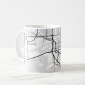 Carte de la ville de Long Beach Café Mug (Devant gauche)
