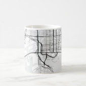 Carte de la ville de Long Beach Café Mug (Centre)