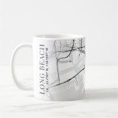 Carte de la ville de Long Beach Café Mug (Gauche)