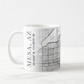 Carte de la ville de Mesa, Arizona | Café Mug (Gauche)