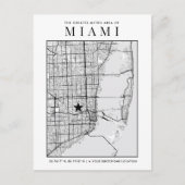 Carte de la ville de Miami + Carte postale de l'em (Devant)