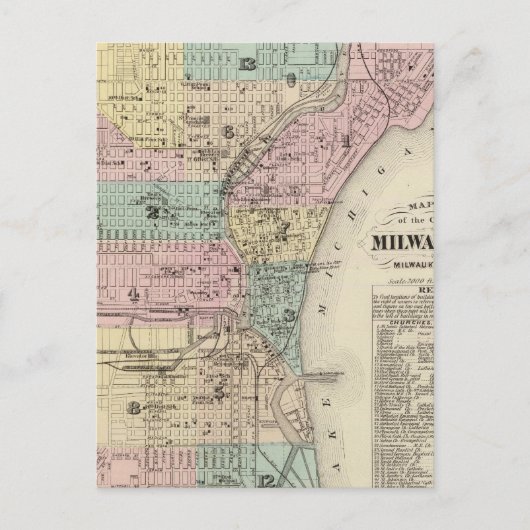 Carte de la ville de Milwaukee, Milwaukee Co (Devant)