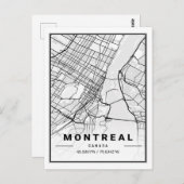 Carte de la ville de Montréal Québec (Devant / Derrière)