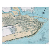 Carte de la ville de Québec 1906 Poster brillant (Devant)