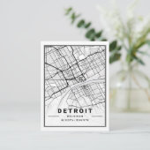 Carte de la ville de voyage de Detroit Michigan US (Debout devant)