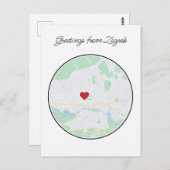 Carte de la ville peinte à la main de Zagreb Croat (Devant / Derrière)