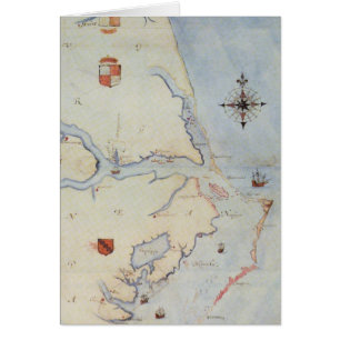 Carte de la Virginie de Raleigh