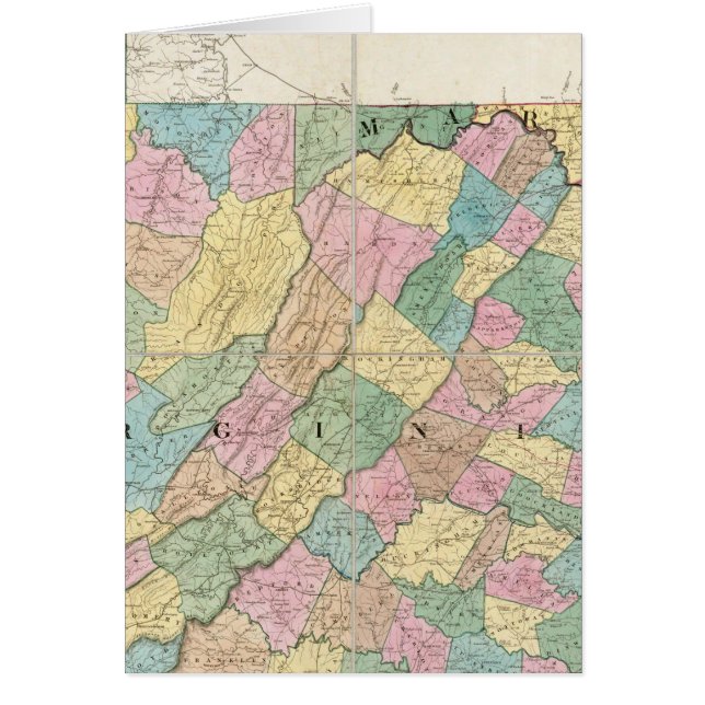 Carte de la Virginie, du Maryland et du Delaware (Devant)