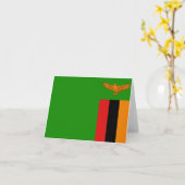 Carte de la Zambie avec drapeau (Fleur jaune)