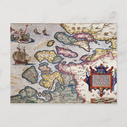 Carte de la Zélande, vers 1560 (Devant)