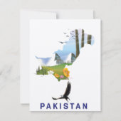 Carte de l'affiche de voyage au Pakistan (Devant)