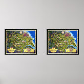 Carte de l'affiche de voyage du Yorkshire (Recto)