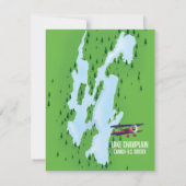 Carte de l'affiche du lac Champlain États-Unis Can (Dos)