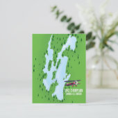 Carte de l'affiche du lac Champlain États-Unis Can (Debout devant)