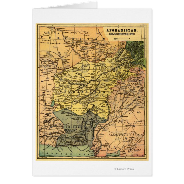 Carte de l'Afghanistan et des pays voisins (Devant)