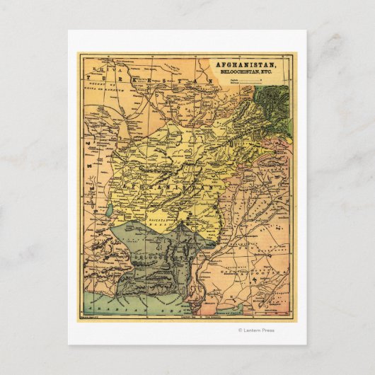 Carte de l'Afghanistan et des pays voisins (Devant)