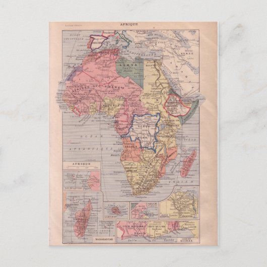 Carte de l'Afrique 1920 (Devant)