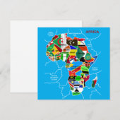 Carte de l'Afrique avec drapeaux (Devant / Derrière)
